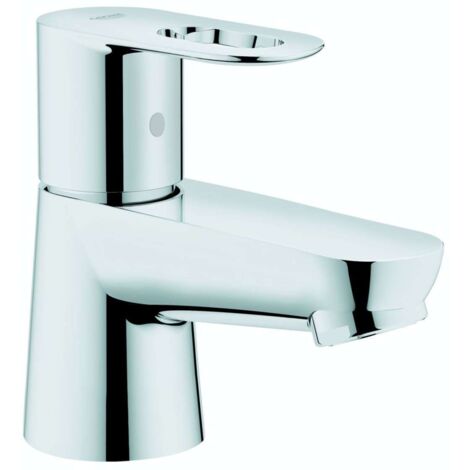 Grohe – Robinet colonnette chrome – Mitigeur de lavabo monotrou – Levier métallique – Mousseur EcoJoy 5,7 l/min – Installation pose libre (1/6)