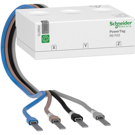 Schneider Electric – Capteur d'énergie sans fil triphasé 63A – Mesure en temps réel – Compatible avec passerelle Wiser – Dimensions compactes 6,5 x 7,5 x 8 cm (1/3)
