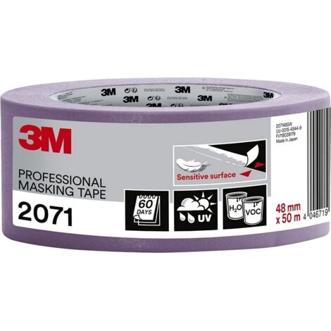 Ruban de masquage professionnel VIOLET 3M 2071 surface sensible sans traces 60j L.50m Taille: 48 mm