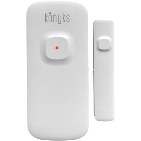 Konyks Senso Charge 2 - Lot de 2 Détecteurs d'ouverture Wi-FI avec Batterie rechargeable, autonomie jusqu'a 1 an, Notifications sur Smartphone, automatisations faciles, Compatible Alexa & Google Hom