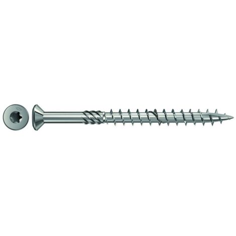 100 vis inox A2 TX Ø5 x 80 mm filetage partiel pour terrasse en bois - Fischer