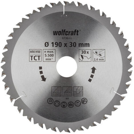 Disque de scie circulaire craft 190 mm brillant 30 dents