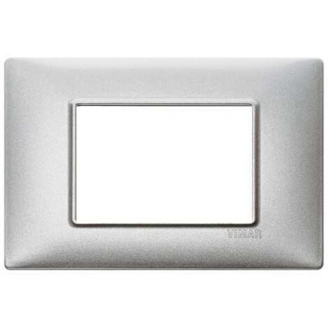 Plaque de Vimar Plana 3 Modules argent métallique 14653.71