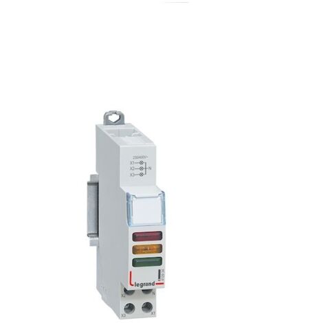 Legrand – Voyant à LED triple 230V à 400V – Couleurs rouge, jaune, vert – Durée de vie 100 000 heures – IP20 pour installations électriques (1/4)