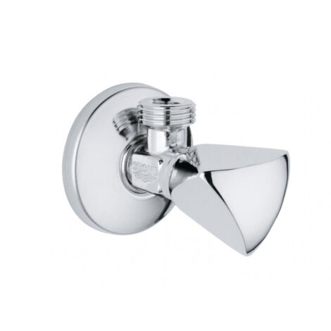 Grohe – Robinet d'équerre 1/2' 22940000 – Finition chromée – Volant métallique – Pour installations plomberie élégantes