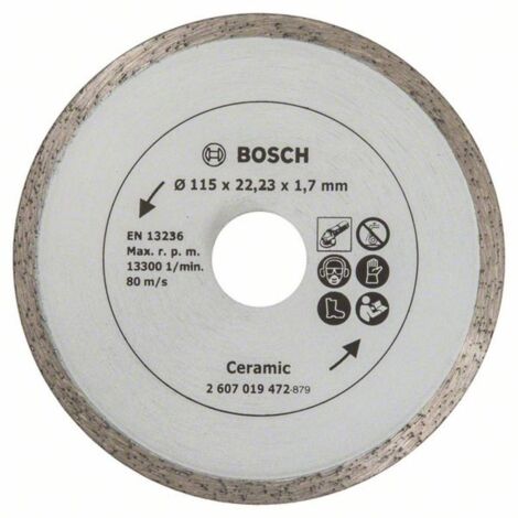 Disque à tronçonner diamanté Bosch pour le carrelage, diamètre : 115 mm - 2607019472 (1/3)