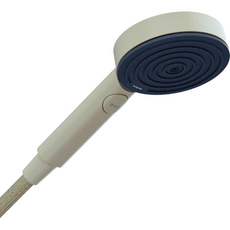 Hansgrohe – Douchette à main 105mm 3 jets – Finition sable douce – Technologie EcoSmart+ pour débit limité – Buses anti-calcaire QuickClean (1/6)