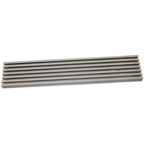 Emuca – Grille de ventilation pour four 600mm – Aluminium extrudé – Finition inox – Montage facile pour nettoyage rapide