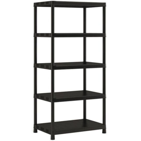 Etagère de rangement en résine 5 tablettes – Charge maximale 80 kg par tablette – Dimensions 90x60x187 cm – Assemblage sans outil – KIS (1/6)