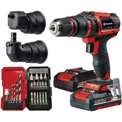 [Ancienne version] Einhell Perceuse Visseuse sans fil TE-CD 18/45 3X-Li +22 PXC (18V, couple 45 Nm, Mandrin amovible avec porte-embouts, avec 22 accessoires) Livré avec 2 Batteries 2,0Ah + Chargeur (1/5)