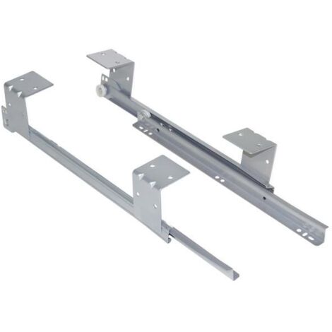 Emuca – Coulisse à galets porte-clavier en acier – Charge maximale 30kg – Installation facile – Compatible meubles de bureau et tables de travail