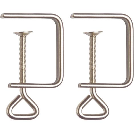 Serre-joints de table 2 pcs – Capacité de serrage 10-45 mm – M24 – Nickelés pour bois dur et teck – Donau Elektronik (1/3)