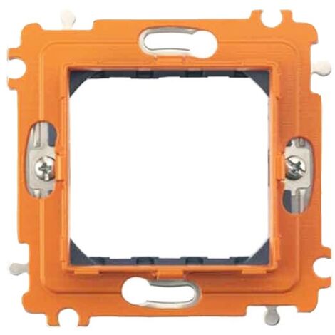 Support pour interrupteur et prise 2 modules – Fixation par vis – Compatible plaques Bticino Axolute – H4702