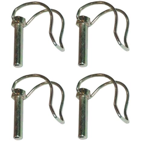 Cyclingcolors – Lot de 4 goupilles demi-lune en acier zingué 10x45mm – Pour remorques et motoculture – Fermeture rapide et sûre