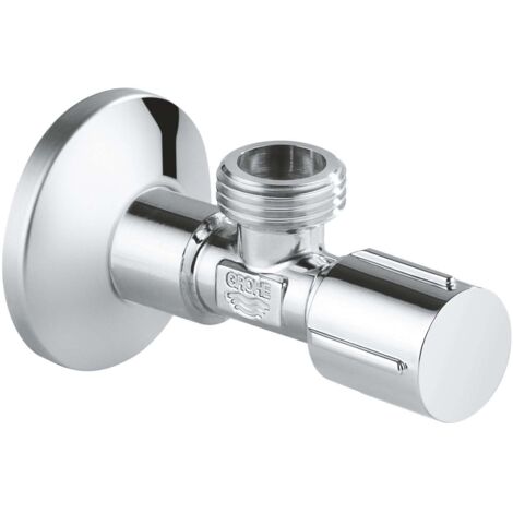 Vanne d'angle 220411 1/2 pouce x 1/2 pouce long manche à pousser chromé