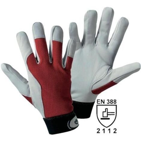 Gants de protection Leipold Doehle 1706-10 Cuir souple avec revers de main en Interlock rouge EN 388 RISQUES MECANIQUES (1/7)