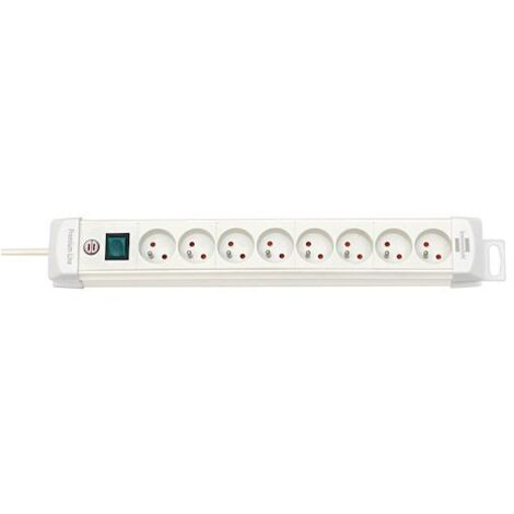 Multiprise Premium Plus avec interrupteur à voyant lumineux - H05VV-F 3G1,5 8 PRISES / 3m - Blanc
