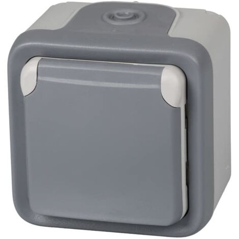PRISES DE COURANT C/TT MONTAGE EN SURFACE IP55 GRIS (1/3)