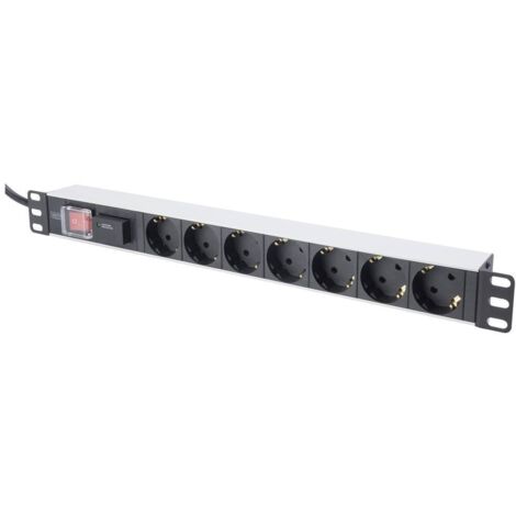 Digitus DN-95407 multiprise rack 7 sorties argent (1/4)