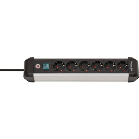 Brennenstuhl Premium-Alu-Line Multiprise avec interrupteur 6x 3 m H05VV-F 3G1,5 - 1391030600