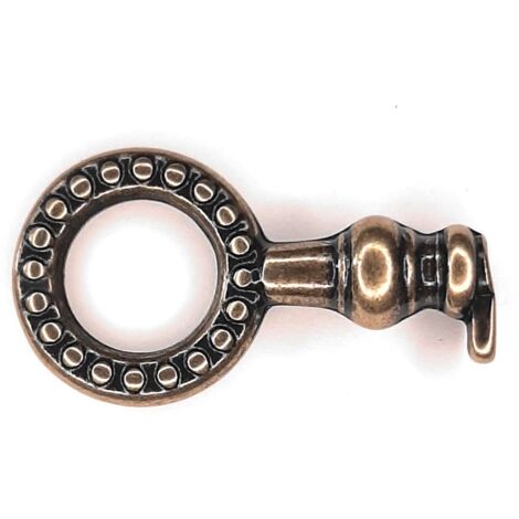 fausse clé de serrure meuble Louis XVI perlé ancien décoration rustique vintage clef zamak (1/3)