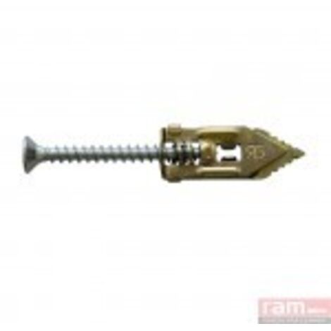 RAM – Pack de 100 chevilles métalliques GOLD à clouer – Vis 4 x 40 mm – Pour plaques de plâtre – Fixation rapide sans perçage (1/5)