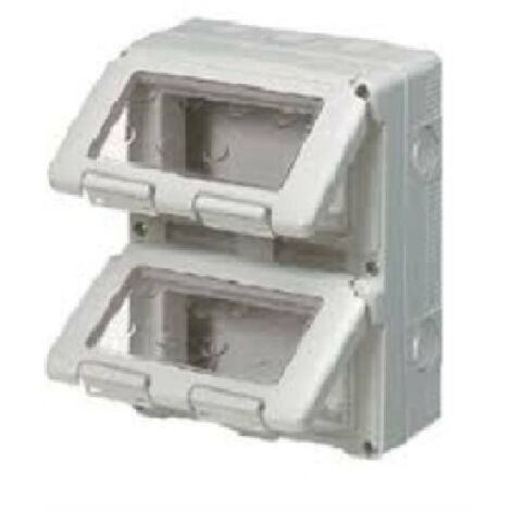 Boîtier Gewiss pour appareils System vertical étanche 8 places module 4x2 IP55