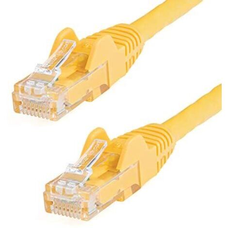2M CAT6 YELLOW SNAGLESS GIGABIT ETHERNET RJ45 CABLE MALE TO MALE (1/5)