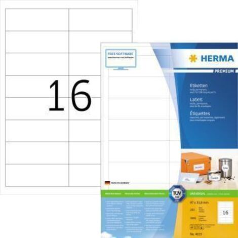 HERMA Etikett Premium 4619 97x33,8mm weiß 3.200 St./Pack. (1/5)