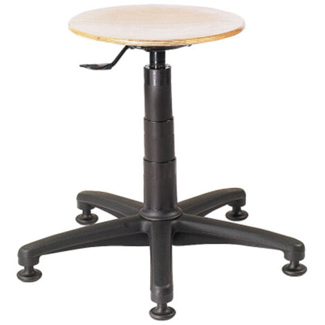 Tabouret d'atelier pivotant sur base stable sans roulettes (1/2)