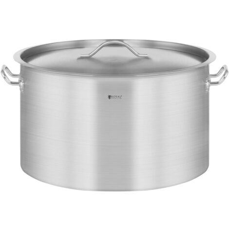 Marmite gastronorme avec couvercle, en acier inoxydable, pour plaques à induction, 32 L