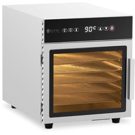 Royal Catering – Déshydrateur alimentaire 500 W – Température 30-90 °C – 6 grilles inox – Pour fruits, légumes, viande et poisson