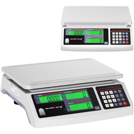 Balance commerciale avec écran LCD 30,5 x 22 cm 30 kg / 1 g