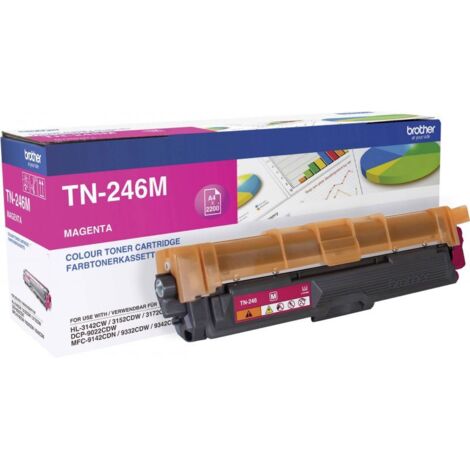 Brother Toner TN-246M Magenta (ca. 2200 Pages) - s'adapte DCP-9022CDW, HL-3142CW, HL-3152CDW, HL-317 (1/4)