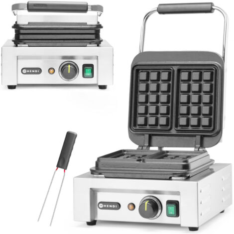 Gaufrier professionnel, grande grille, 2 gaufres de Bruxelles, 2200W