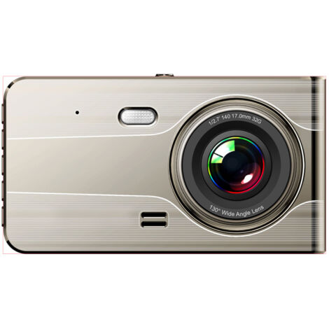 DVR de voiture LCD Full HD avec capteur G et caméra de recul, beige (1/4)