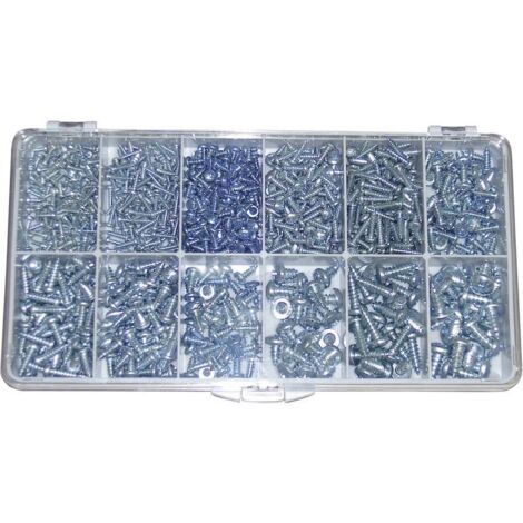 Assortiment de vis à tôle 730 pcs C68507 (1/3)
