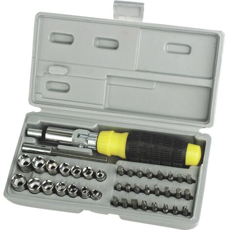 Brüder Mannesmann M29041 Jeu d'embouts 41 pièces TORX® intérieur, vis à fente, cruciforme Phillips, vis Pozidriv, 6 pans intérieurs, carré int C52424 (1/2)