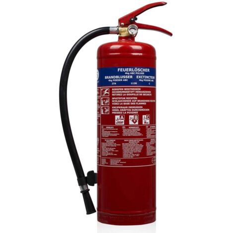 Extincteur à poudre 4 kg – Classe de feu ABC – FEX15140 – Support de fixation inclus – Homologué BSI – Pour véhicules et cuisines – Smartwares (1/5)