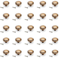 Emuca – Lot de 25 boutons de meuble 32mm – Zamak bronze – Pour meubles rustiques et classiques – Vis de montage M4 incluses