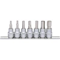 Kstools – Jeu de douilles tournevis 6 pans intérieur 3/8' – Acier chrome vanadium – Longueur 50mm – 7 pièces – Normes DIN 7422 et ISO 1174
