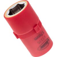 Douille VDE ∙ V3335 ∙ Carré creux 1/2 pouce (12,5 mm) ∙ Profil à 6 pans extérieurs ∙ Taille 17 mm
