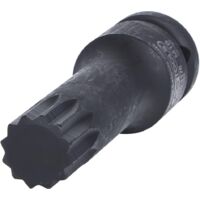 Kstools – Douille à chocs courte 1/2'' XZN® – Empreinte torx – Chrome-Molybdène – Pour utilisation à chocs – Longueur 75 mm