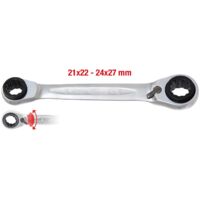 KS TOOLS 4 in 1 GEARplus clé polygonale à cliquet réversible 21 x 22 x 24 x 27 mm - 503.4553