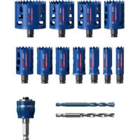 Bosch – Coffret de 14 scies trépans Tough Material – Diamètre max 76 mm – Pour perçage jusqu'à 60 mm de profondeur – 2608900447