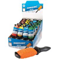 Silverline – Cordeau de maçon 30 ml – Fil coloré haute visibilité pour marquage précis – Mécanisme de déroulement sur bobine rotative