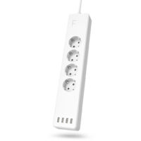 MULTIPRISE WLAN INTELL., 4 PRISES, RÉGL. IND., PROT. SURTENS., 4 USB HAMA