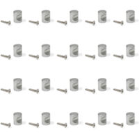 Emuca Lot de 20 boutons pour meubles Panama, diamètre 20mm, Zamak, Nickel satiné