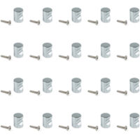 Emuca – Lot de 20 boutons de meuble Panama – Zamak chromé – Diamètre 20mm – Vis de montage M4 incluses – Pour façades de tiroir et portes d’armoire