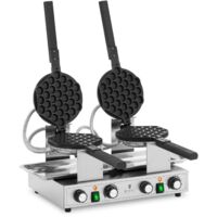 Gaufrier professionnel - Royal Catering - Puissance : 2 x 1400 W - Gaufres à bulles